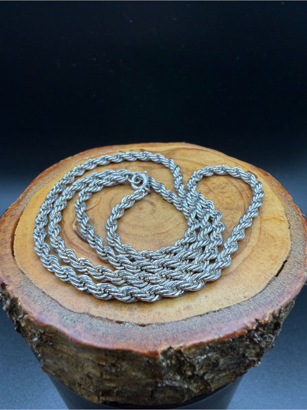 Vintage Armbrust 925 Sterling Silver Rope Chain Necklace - 18" (3mm, 13.6g)